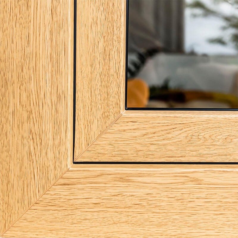 Fenster-Dekorfolien in Holzoptik